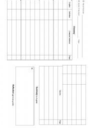 English Worksheet: reading journal form