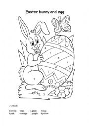 Easter bunny for colouring