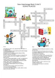 English Worksheet: New Interchange Book 2, Unit 5 Crossword Puzzle