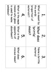 English Worksheet: Materials