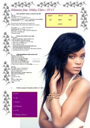 English Worksheet: Stay by Rihanna & Mikky Ekko