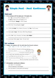 English Worksheet: Simple Past - Past Continuous