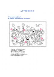English Worksheet: What are they doing