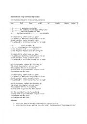 English Worksheet: Somewhere only we know