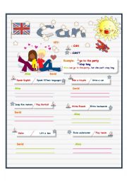 English Worksheet: CAN  (ABILITY)