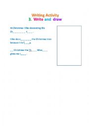 English Worksheet: Christmas Writing