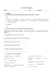 English Worksheet: EXAM FOR BEGGINERS