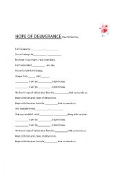 English Worksheet: Hope of Deliverance by Paul McCartney 