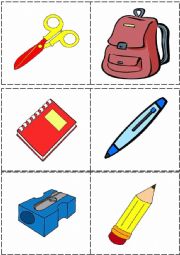 Memory Game (10 school objects) - ESL worksheet by Flor.c_15