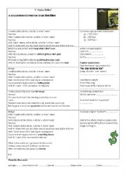 English Worksheet: I need a dollar by Aloe Blacc