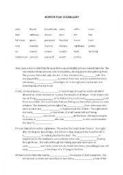 English Worksheet: Horror Film Vocabulary