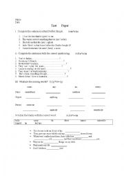 English Worksheet: Past Perfect - Question tags