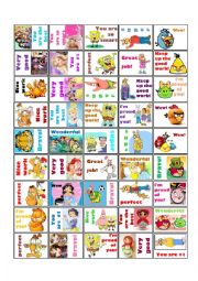 English Worksheet: Rewards Stickers kids LOVE- #1
