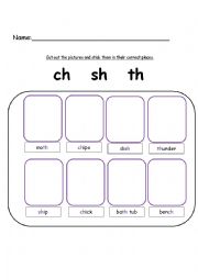 ch sh and th words. Digraphs