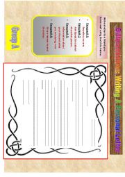 English Worksheet: Differentiation: writing a personal letter (part 3)