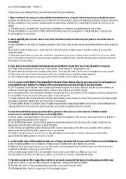 English Worksheet: Restatement