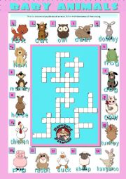 BABY ANIMALS - crosswords