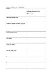 English Worksheet: THE GOOD DOCTOR