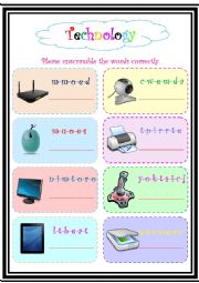 English Worksheet: Technology