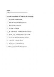 English Worksheet: Naming/Action Part