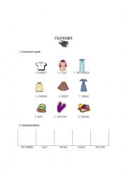 English Worksheet: CLOTHES