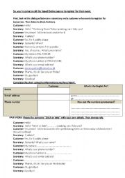 English Worksheet: Register for an event, role play