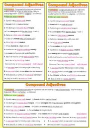 Compound adjectives, (presented and explained the easy way!)