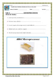 Microprocessor workseet