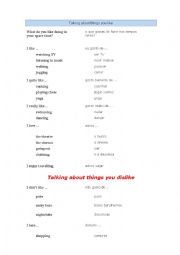 English Worksheet: Talking about...