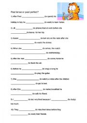 English Worksheet: Past simple or past perfect