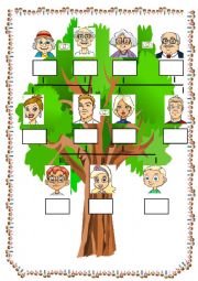 English Worksheet: MY FAMILY TREE 2