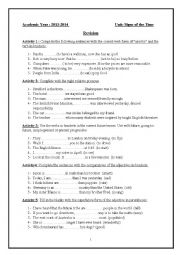 English Worksheet: Signs of the Time (revision)