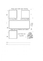 English Worksheet: my family