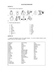 English Worksheet: Adjectives Workshop