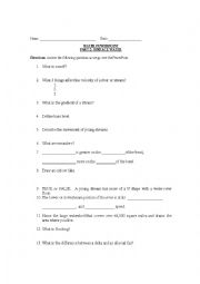 English Worksheet: Surface water worksheet