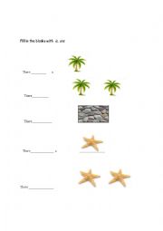 English Worksheet: there is, there are