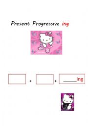 Present progressive Ving-is and are