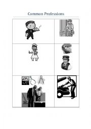 English Worksheet: common professions