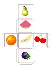 English Worksheet: Fruit dices