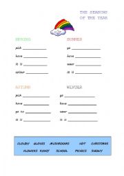 English Worksheet: The seasons of the year