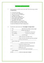 English Worksheet: Past Simple and Present Perfect