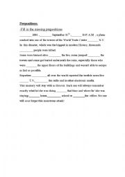 English Worksheet: Prepositions