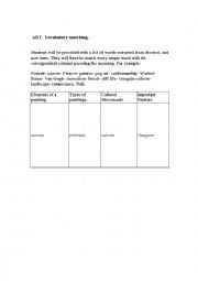 English Worksheet: Art words