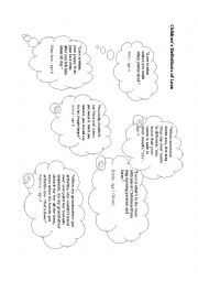 English Worksheet: Childrens Definitions of Love