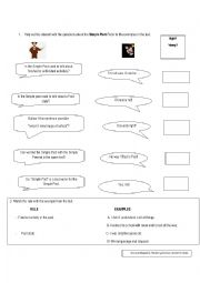 English Worksheet: Simple Past CRA