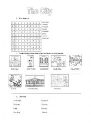 English Worksheet: City