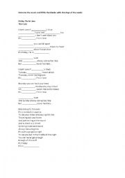 English Worksheet: The Cures song - Friday Im in love