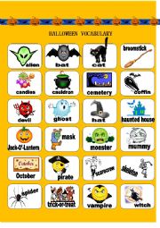 Halloween bingo and vocabulary