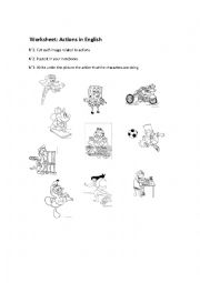 English Worksheet: Actions in English