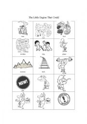 English Worksheet: The Little Engine That Could - pictionary 